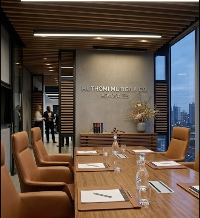 Muthomi Mutiga & Co boardroom overlooking the Nairobi skyline